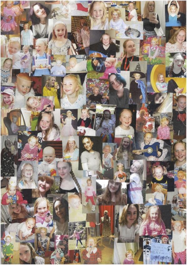 Collage with photos of Ren